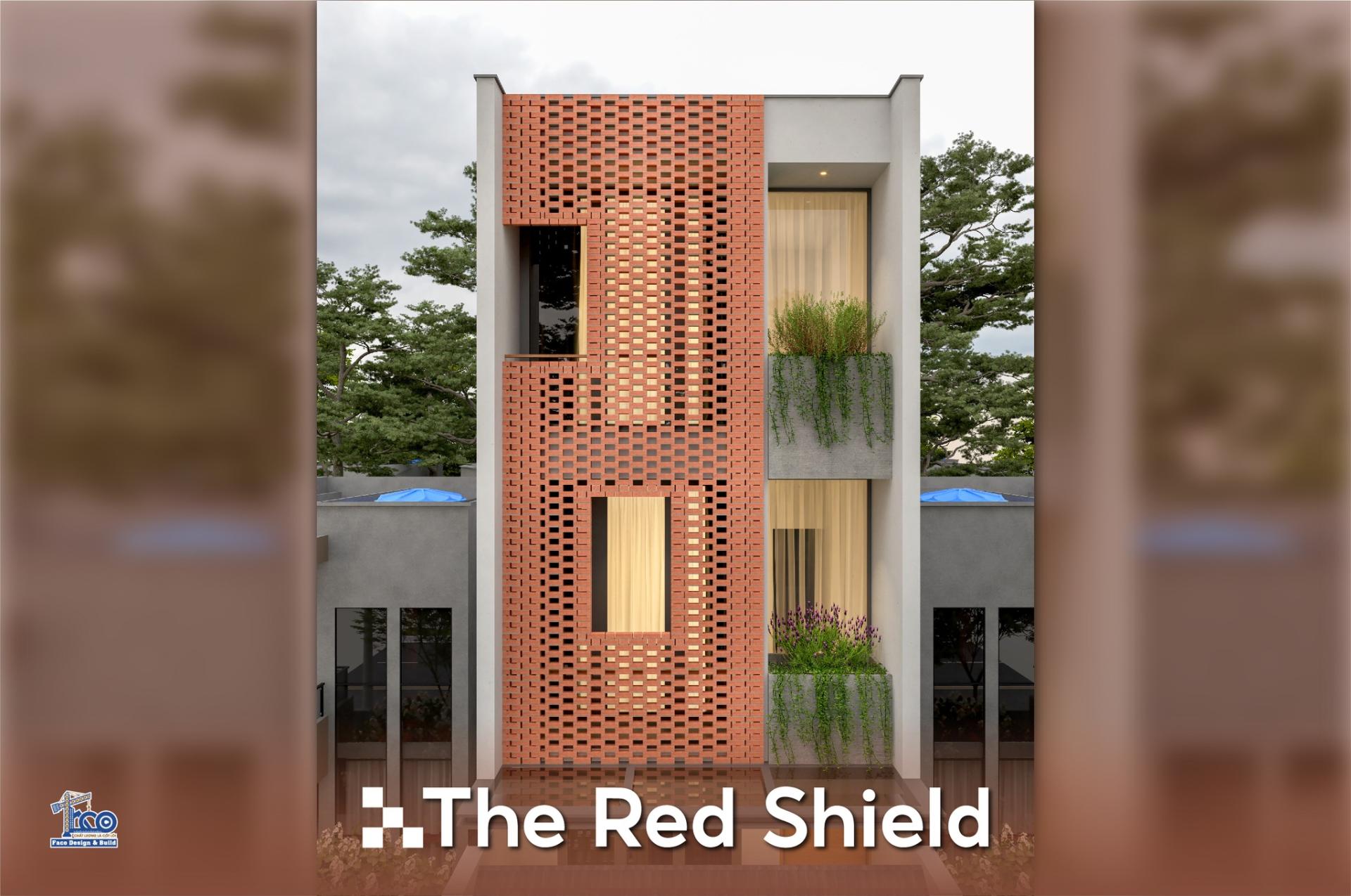 Mặt tiền nhà phố nổi bật với gạch thông gió Mặt tiền nhà phố nổi bật với gạch thông gió